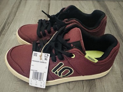 Adidas Five Ten 5.10 Freerider Canvas Burgandy Womens 9.5 Mountain Bike Shoes