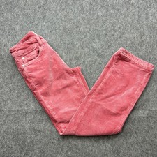 Pilcro The Yaya Mid Rise Corduroy Crop Flare Pants Women's Size 25 Pink