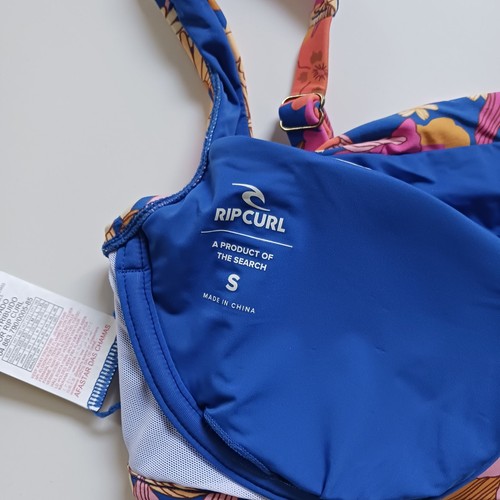 Ripcurl Women's Bikini Top Bra Blue Multicolor SZ S NWOT - Picture 3 of 3