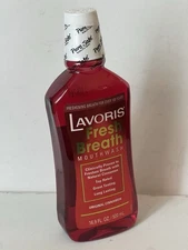 Lavoris Fresh Breath Mouthwash Original Cinnamon 16.9 Ounces