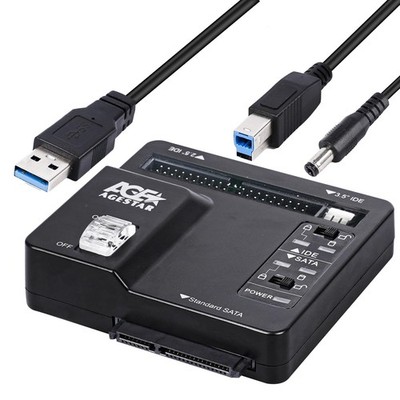 USB 3.0 to IDE and SATA Converter External Hard Drive Adapter Kit for Univers...
