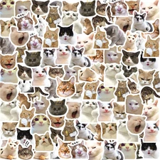 46pcs/Bag,Cat Stickers,Be for Suitcase Skateboard Luggage Laptop Phone Diy Stick
