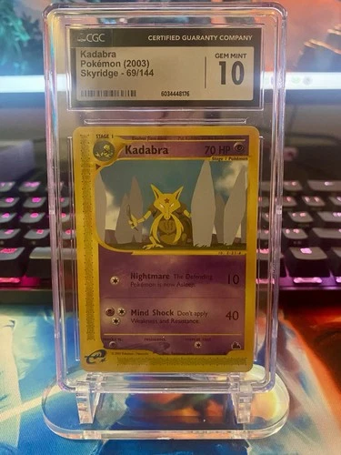 Kadabra 2003 Skyridge 69/144 Pokemon Card CGC 10
