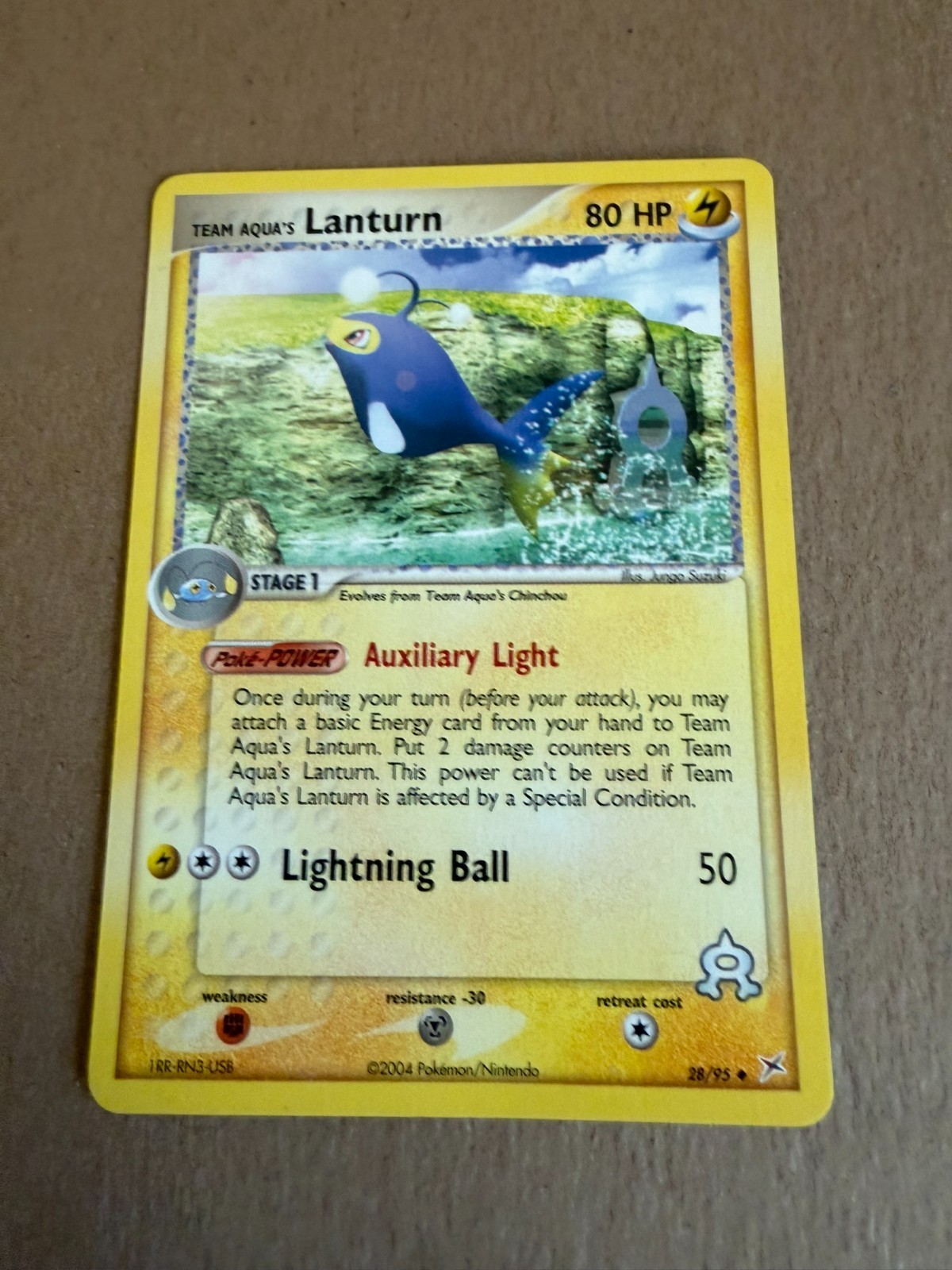 Team Aqua's Lanturn 28/95 Team Magma vs Team Aqua Regular - NM