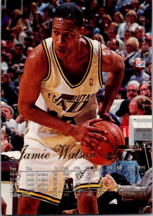 Jamie Watson 1994-95 Fleer Flair #316 Utah Jazz - Image 2 of 2