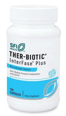 Ther Biotic Interfase Plus 120 Capsules Anti Biofilm Enzymes Gut Flora Health