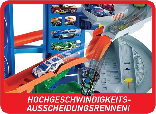 Hot Wheels Garage, Hot Wheels Parkgarage inkl. 2 Spielzeugautos, mit mehrstöckig - Bild 8 von 8