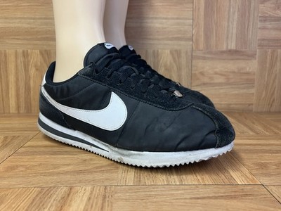RARE  Size 12 - Nike Cortez Basic Black White Nylon Suede HF0263-001 OG 2023