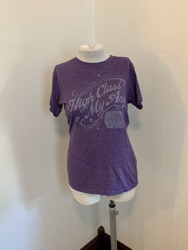 Bootleggers Homemade Wine XXL T-shirt “High Class My Ass” Tennessee Pigeon Purpl - Picture 2 of 8