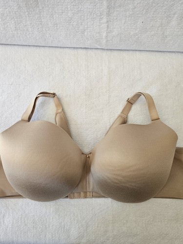 Cacique 44DD leicht gefütterter rückenglättender nude BH beige vollflächig - Bild 2 von 9