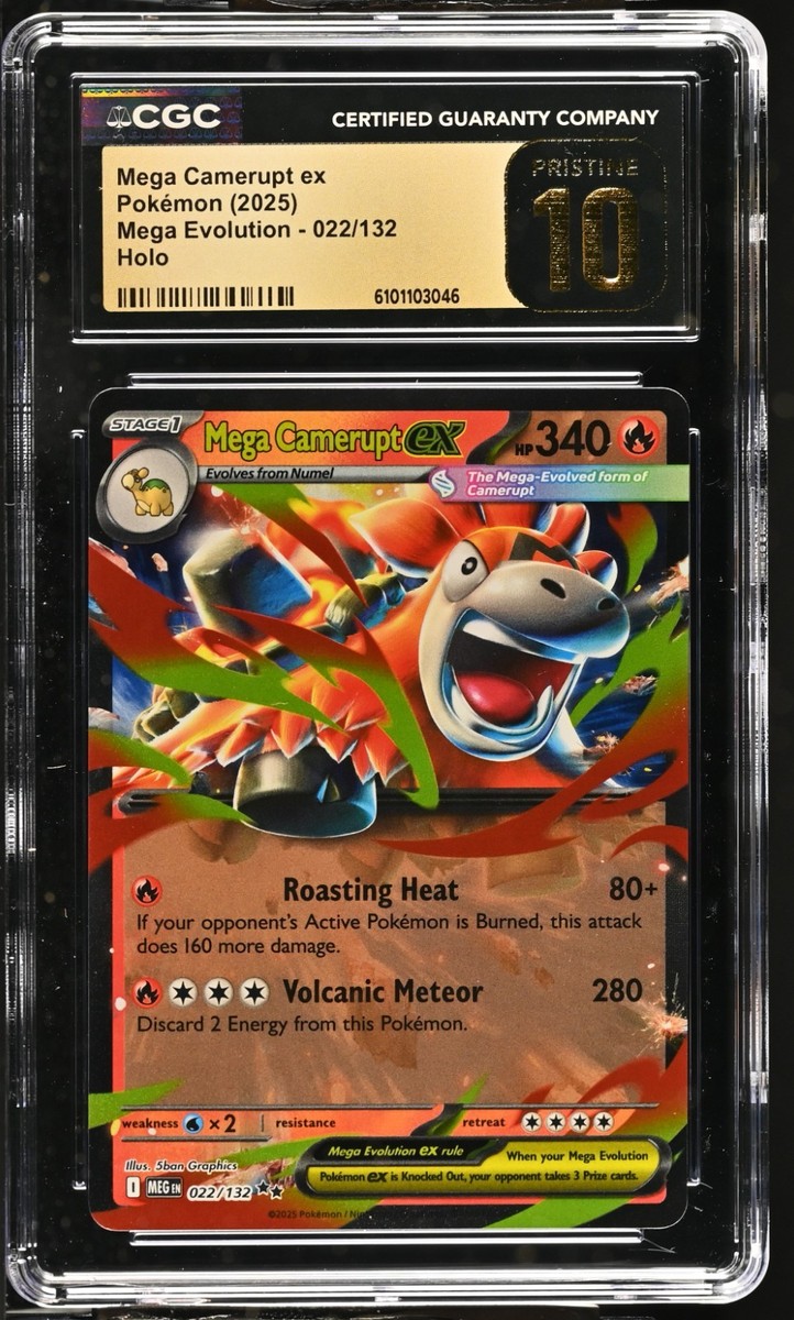 Pokemon Mega Camerupt ex 022/132 Ultra Rare Mega Evolution - CGC