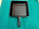 Vintage Cast Iron Skillet - Lodge Square Skillet - 8 SQ