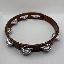 Meinl Wood Tambourine One Row Steel Jingles EUC