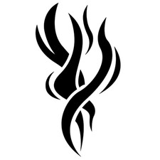 Tribal Tattoo Stencil - Smoke - Reusable