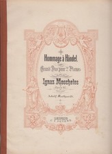 Sheet Music: Homage to Handel, Moscheles, Ignaz, Grand Duo pour 2 pianos. Op. 92, 8677