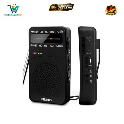 Transistorradio J-166 Batteriebetrieben UKW AM FM Radio mit Lautsprecher Rück