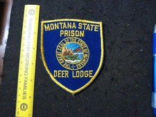 Montana State Prison police patch Deer Lodge vintage 1960s cheesecloth back old 
