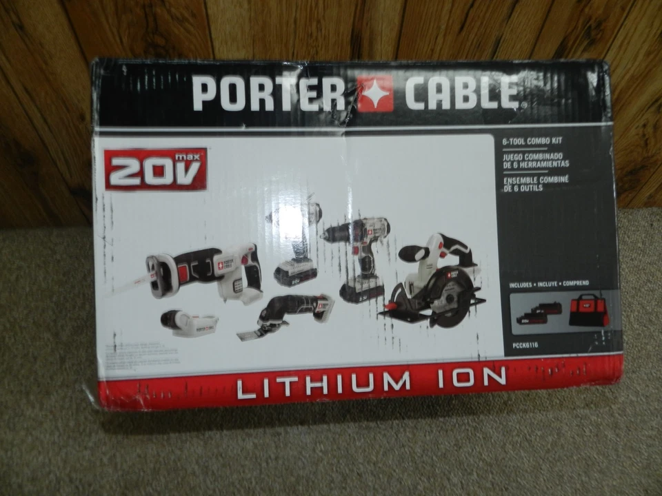 Porter-Cable 20V MAX Cordless Li-Ion 6-Tool 2 Batteries,  Bag Combo Kit PCK6116 - Image 3 of 4