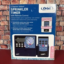 Orbit Super 6 Station Indoor Sprinkler Timer + Remote Control  57096-20 RF