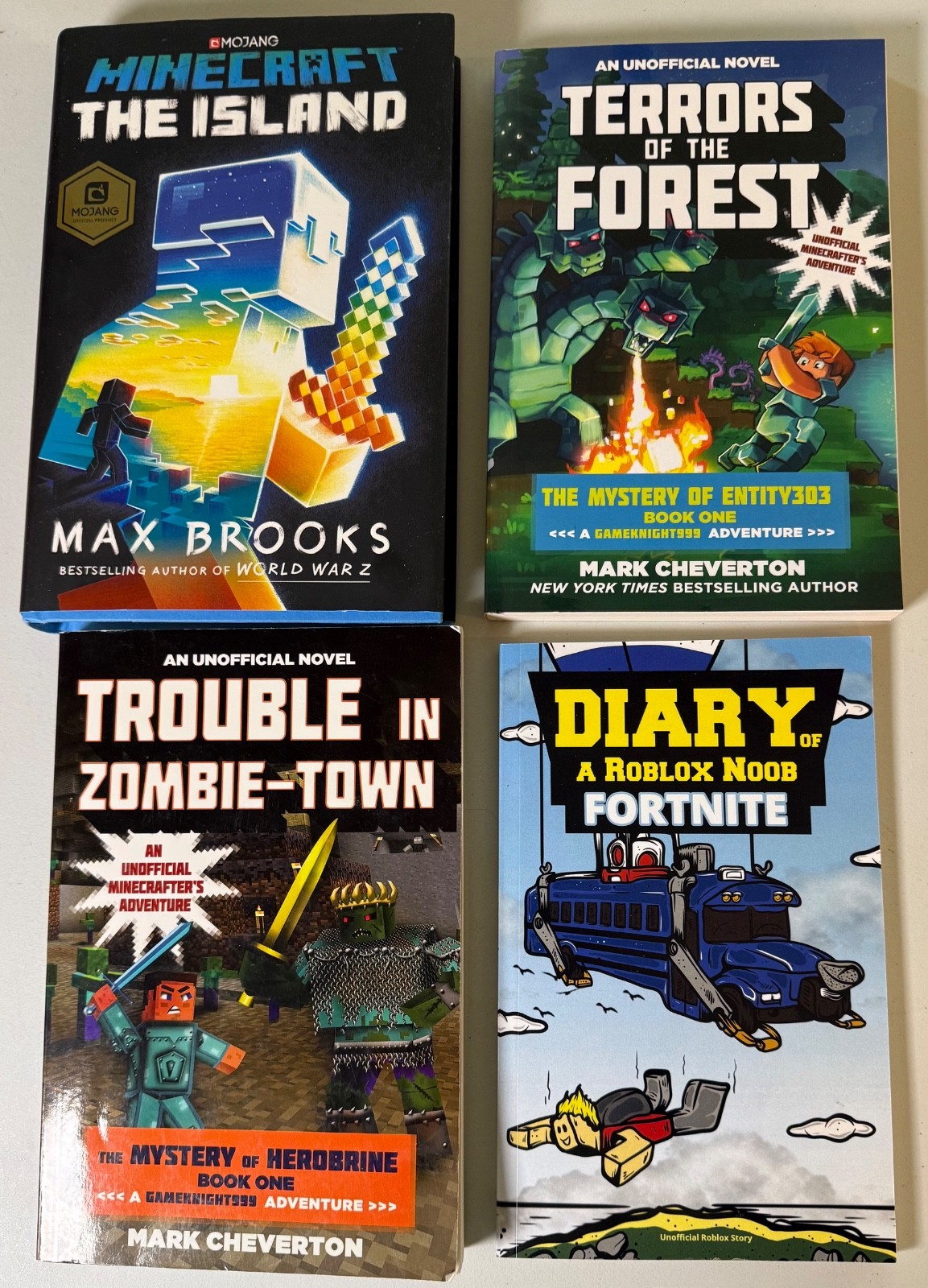 Minecraft Book Lot 4 The Island Roblox Noob Fortnite Zombie Town Cheverton Lot