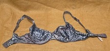 Victorias Secret Second Skin Satin Unlined Full Coverage Bra 38C Blue Foil