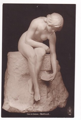 QUELLE, Skulptur, CAV. v. CASAL, Verl. Friedrich O. Wolter Bln. SW, Fotok, 1916