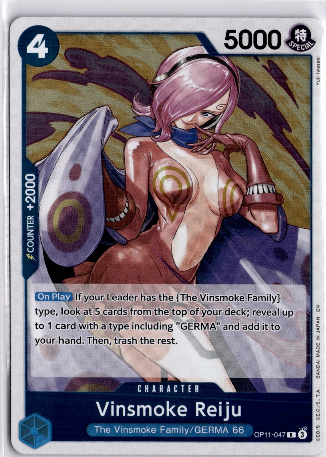 OP11-047 Vinsmoke Reiju Rare English One Piece TCG Card OP11 A Fist Of Divi