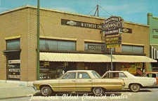 1964 TN Rockwood Molyneux Chevrolet Frigidaire Dealership sign UNP Postcard N12