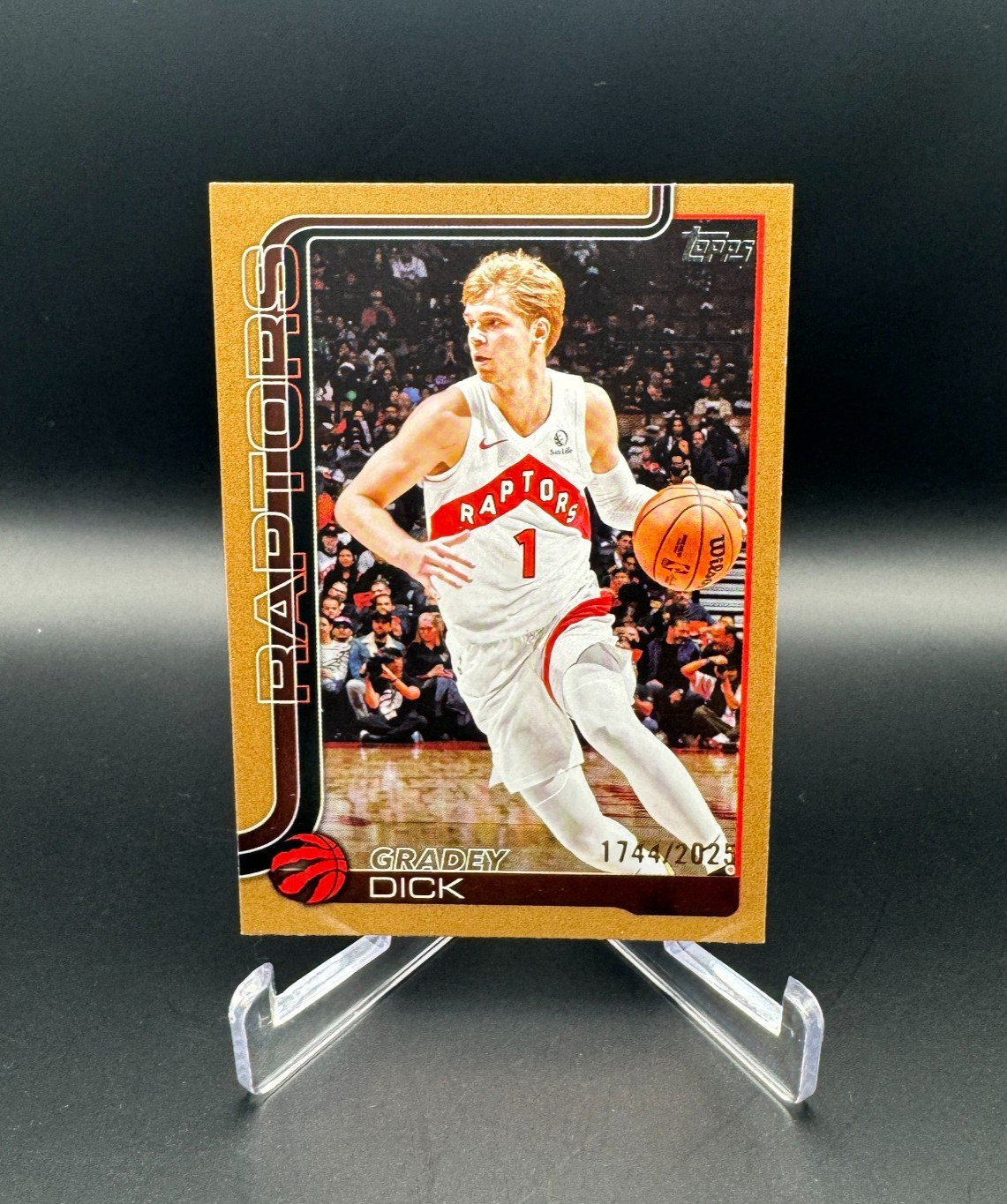 2025-26 Topps Basketball - Gradey Dick Gold 1744/2025 #28 - Raptors