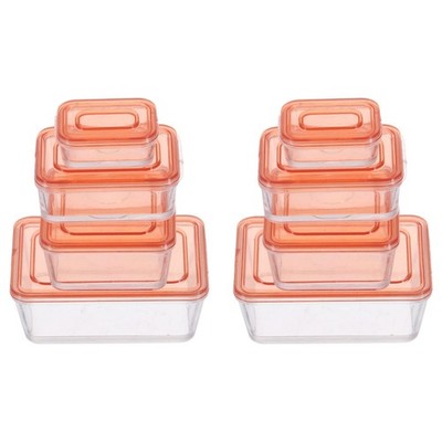 2 Set Mini Dollhouse Food Storage Box, Kitchen Box Containers Red