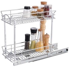 Ocg Slide Out Cabinet Organizer For Narrow Cabinet 9 W X 21 D 2 Tier Pull Out