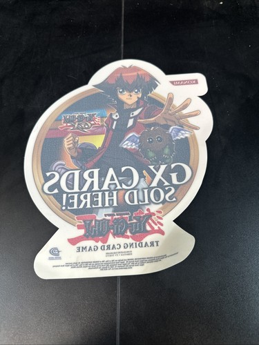 Yu Gi Oh "GX Cards Sold Here" Window Cling Promo Item Trading Card Ad - Bild 1 von 5
