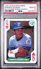 1991 U.S. Playing Card All-Stars # Roberto Alomar All-Stars-Queen/Hearts...