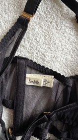 Bordelle New multistrap adjustable mesh bra, black, size S 