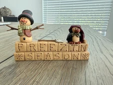 Suzi Skoglund Winter Snowman 'Freezin Season' Resin Figurine