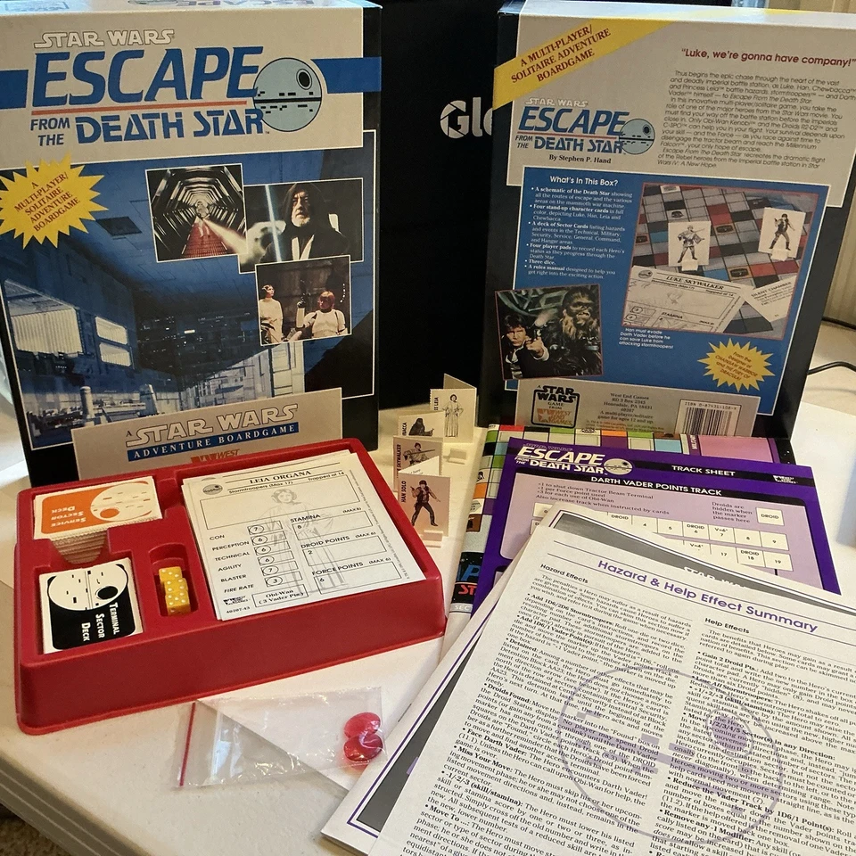 1990  - Star Wars Escape from the Death Star Board Game West End 40207; 💯 VG+ - Image 4 of 4