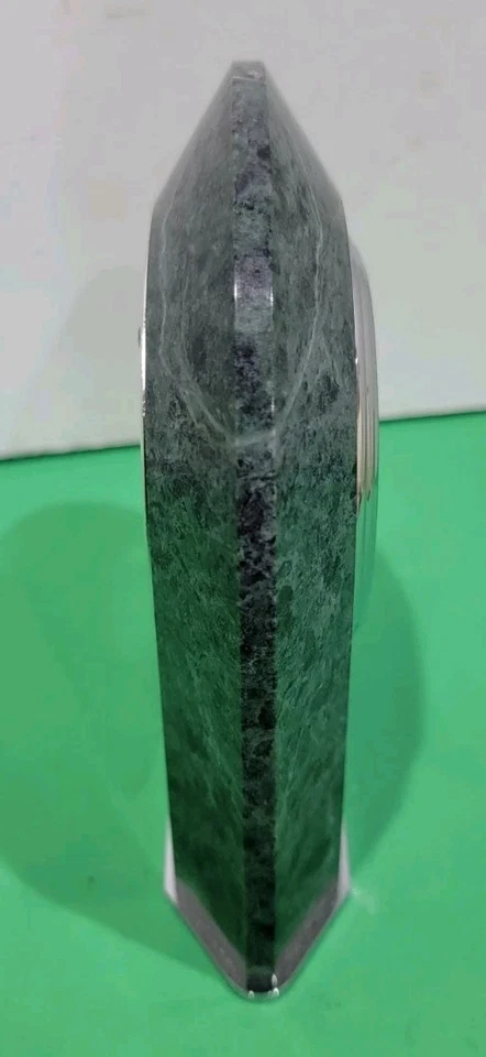 Howard Miller 5.5" Green Marble Desk Alarm Clock - 645-393 - Image 2 of 4