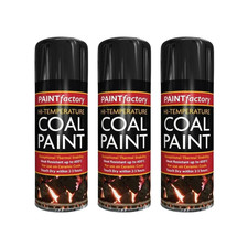 Paint factory Hi-Temperature Coal Paint for Ceramic Coals 400ml - Pack of 3