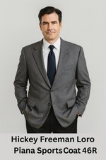 Hickey Freeman Blazer 46R Gray Plaid Loro Piana Super 120 Wool Sport Coat USA