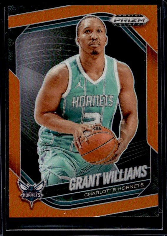 2024-25 Panini Prizm Black Grant Williams Orange Prizm #/49 Hornets