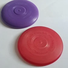 2 Vintage Frisbees Wham-O & Mattel, Flying Disk Saucers, 1966 (?) California