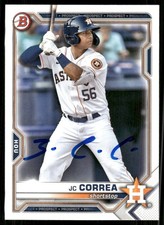 2021 Bowman JC J.C. CORREA Signed Card autograph auto ASTROS PUERTO RICO