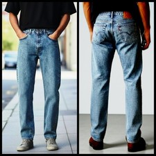 Levis 505 Jeans Straight Leg Acid Wash Sz 33 X 31 Cotton USA Made VTG 80s
