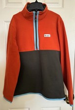 Cotopaxi Men’s Small Amado Half-Zip Fleece Pullover Canyon Orange /Iron Grey NEW