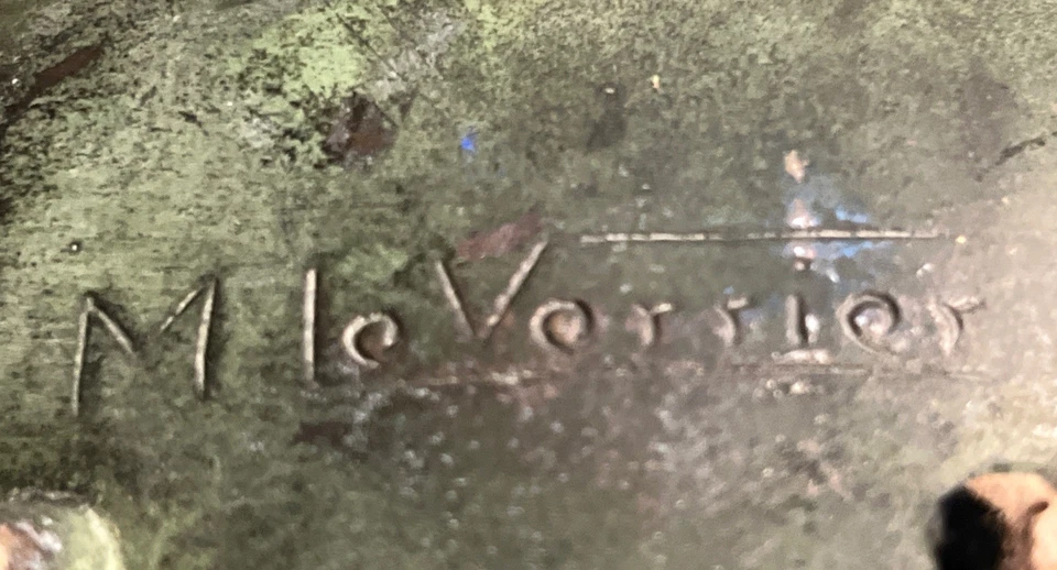 ancienne statue sculpture vide poche baguier bronze MAX LEVERRIER pégase cheval - Photo 3/4