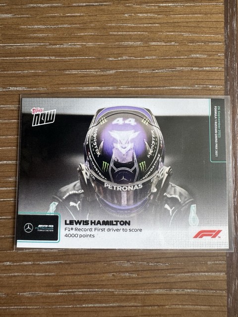2021 Topps Now F1 #56 Lewis Hamilton F1 Record First Driver To Score 4000 Points