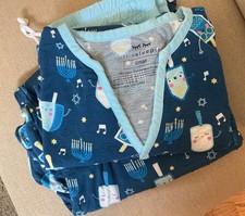 Little Sleepies Women's S Hanukkah Lights Pajama Lounge Set Bamboo Top  Pants