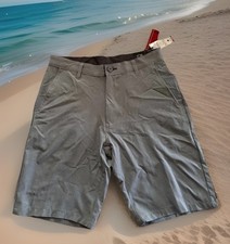 NWT Mens 30-31 Ron Jon Surf Shop Walk Board Shorts 10 WORLD CORE II Grey UV NEW