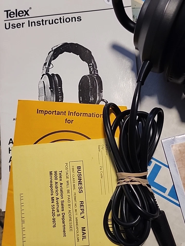 AURICULARES TELEX AIR 3100 Aviation Pilot Air3100 Reducción de Ruido con Caja Manual Foto 4 de 4