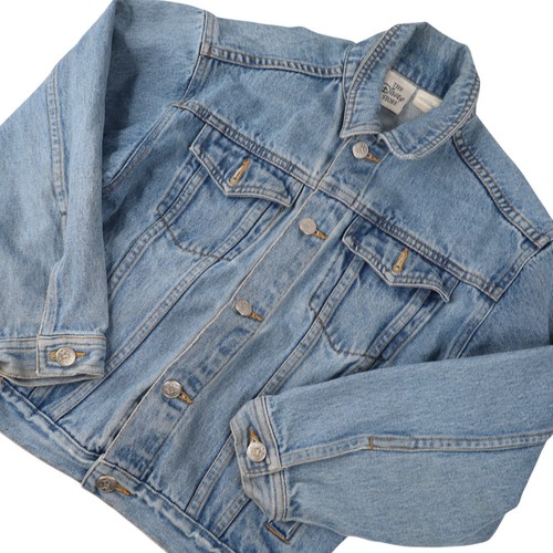 Vintage Disney Youth Medium Embroidered Characters Denim Jacket Blue - Picture 3 of 10